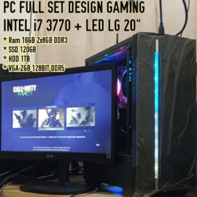 PC lengkap siap pake RAKITAN INTEL I7 3770 | LCD  LG 20