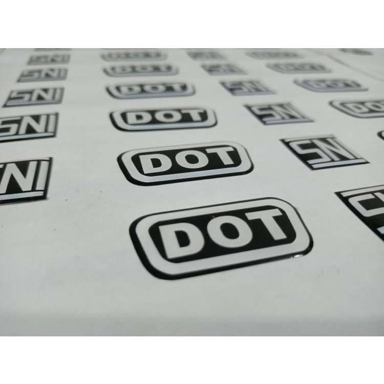 stiker helm timbul, Sticker Stiker sni dan dot, stiker helm sni dot timbul, sticker helm