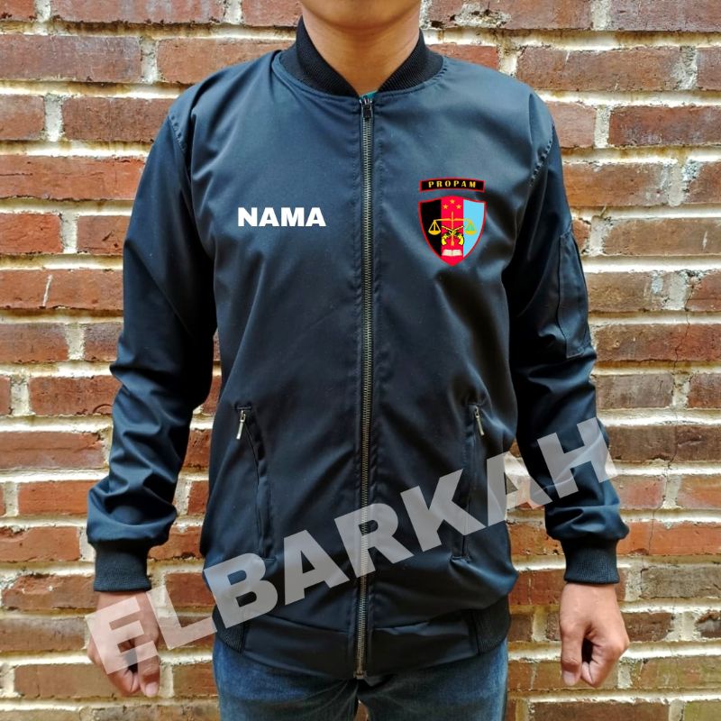 JAKET BOMBER LOGO PROPAM POLRI JAKET BOMBER BISA CUSTOM LOGO SENDIRI jaket bomber waterfroop jaket bomber terbaru