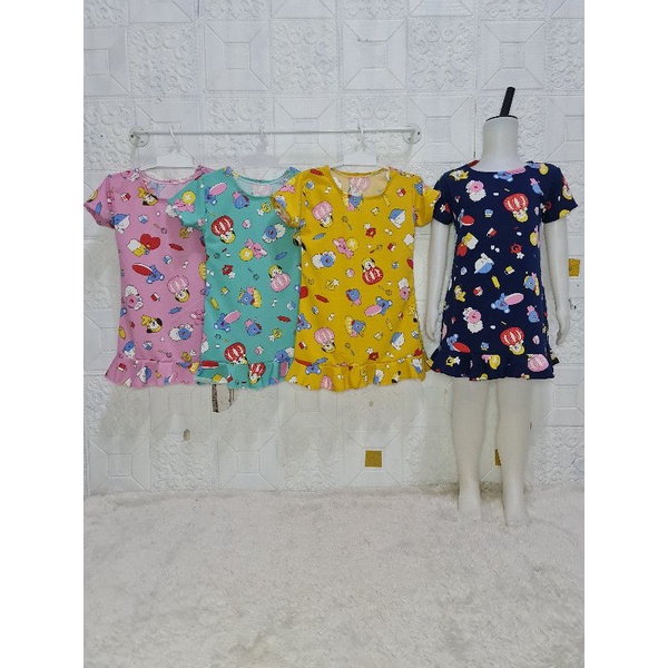 Dress anak (MOTIF KARAKTER) COD / daster anak terbaru/ dress murah printing / tunik babyteri