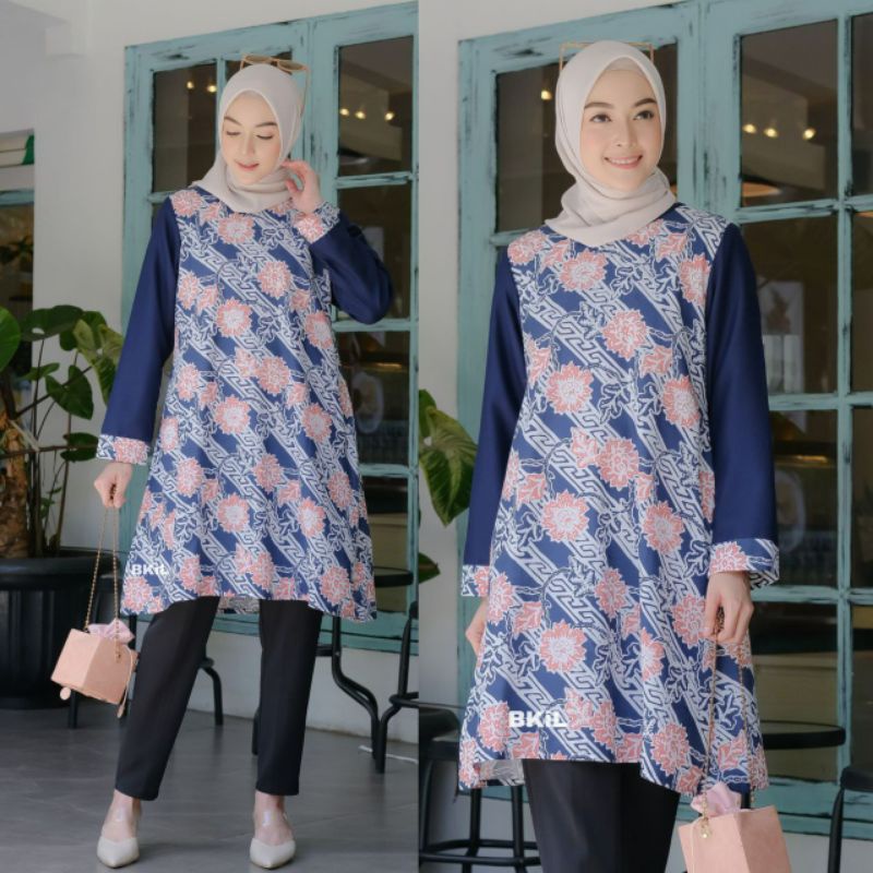 Terlaris SERUT GENES JELITA TUNIC NAVBOR YELBOR WHITBOR CREAMBOR TUNIK BATIK MODERN HRB030 DOLBI DOB