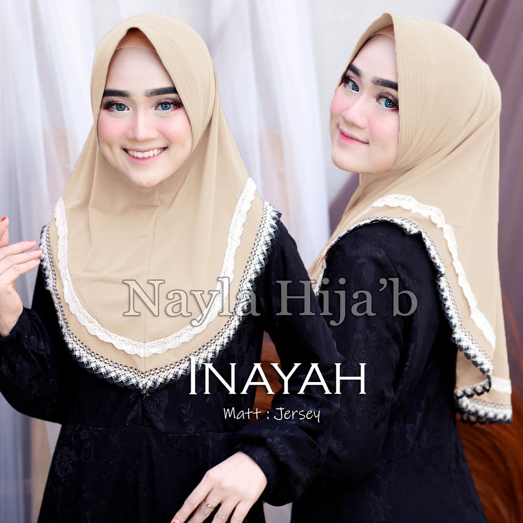 PROMO JILBAB INSTAN JERSEY TERBARU HIJAB BERGO  INAYAH NAYLA HIJAB