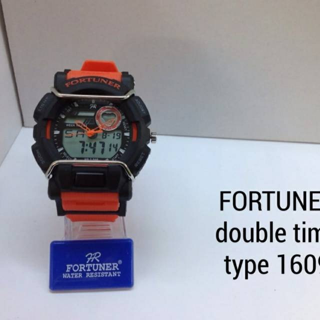 Fortuner AD1609 Dualtime Original - Jam Tangan Sport Pria Water Resist - Anti Air