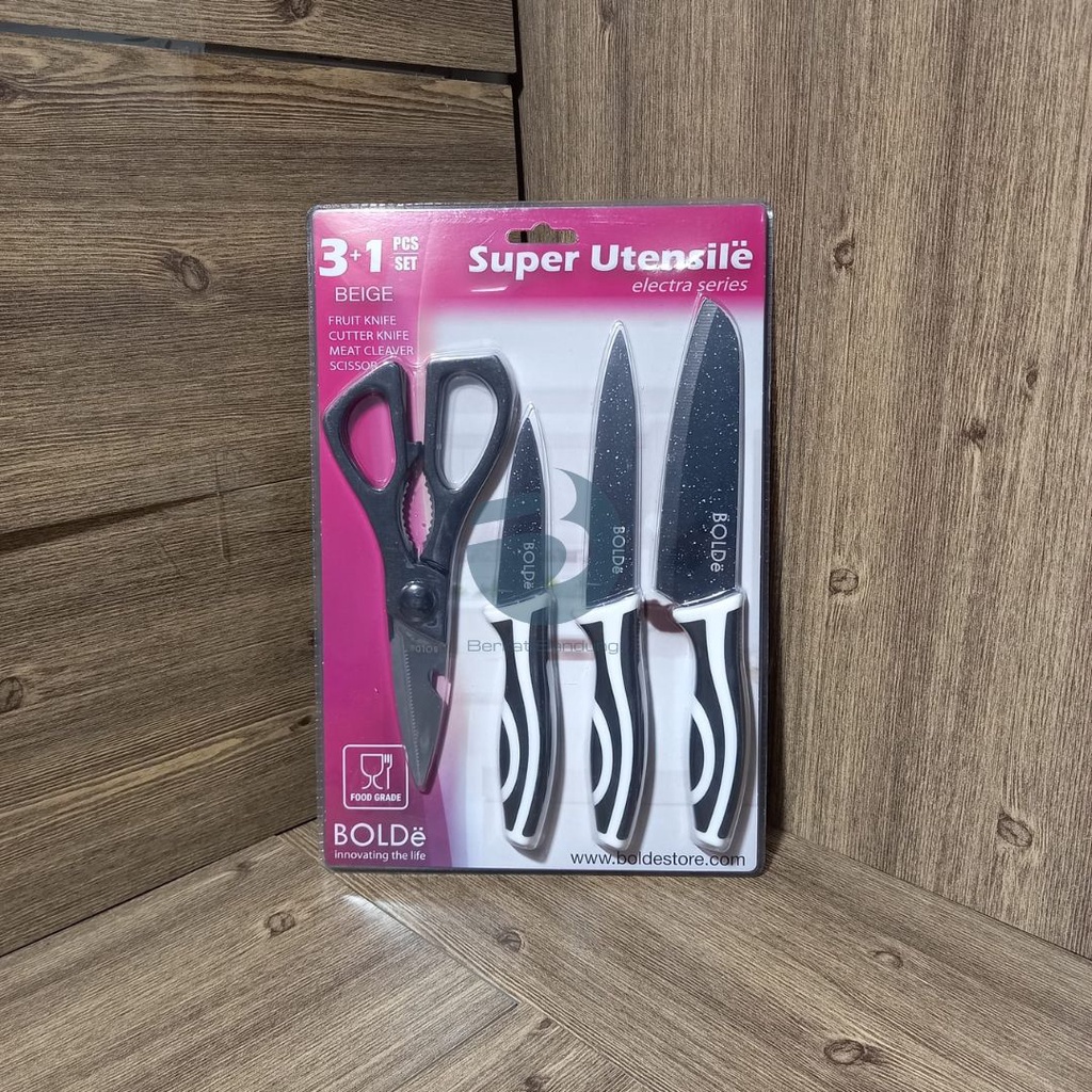 Knife Set / Pisau Set + Gunting BOLDe Super Utensile Electra Series