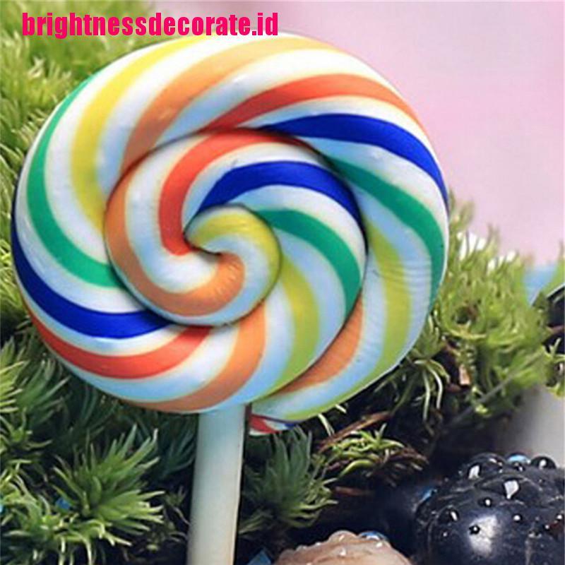 Brightid 5pcs Miniatur Permen Lolipop Untuk Dekorasi Taman Minifairy Gardenrumah Boneka