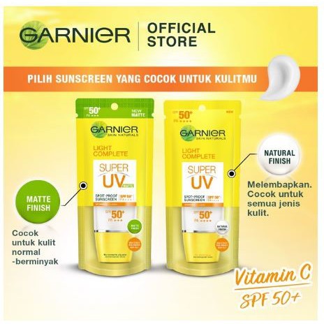 ☘️ CHAROZA ☘️ GARNIER Super UV SPF 50 Matte Finnish / Natural Finnish 30ML