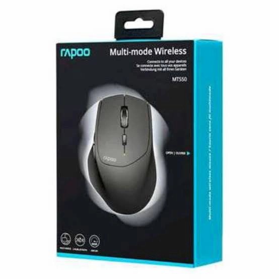Mouse gaming wireles 2.4g bluetooth 3.0/4.0 mt550 rapoo