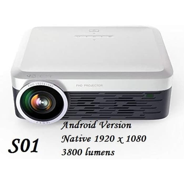 Proyektor terbaik Projector 3800 Lumens Android S01 REDDO 1080 Full HD 3800 Lumens