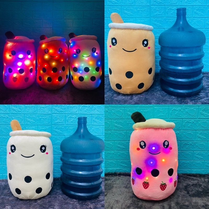 Boneka Boba LED  jumbo boneka Boba viral boneka Boba besar boneka Boba LED lampu kelap kelip boneka 