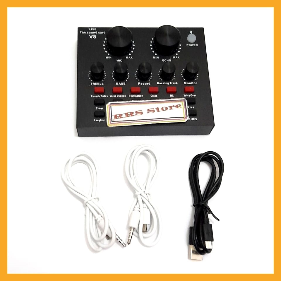 (RRS STORE) MIXSER V8 SONCD SONCAD SONKAD BLUETOOTH MURAH SATU PAKET ALAT KAROKE SATU PAKET Mixer mini DAN mic Mic / Mikropon / Microphone Double Wireless Homic Hm-306