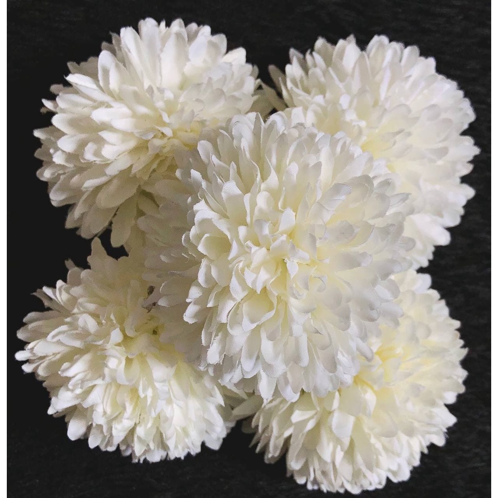 Bunga Plastik DANDELION - Artificial Flower - Bunga Hydrangea - Bunga Impor Dekorasi Pesta Hias-White