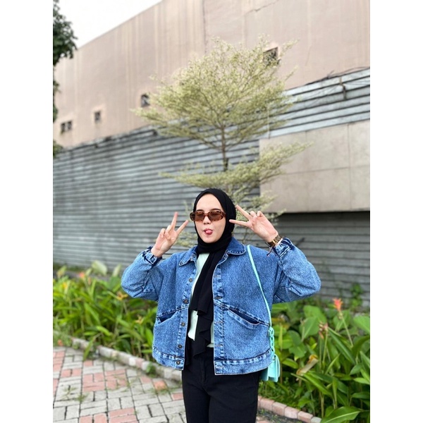 JACKET JEANS ZILVA LUCU OVERSIZED KEKINIAN