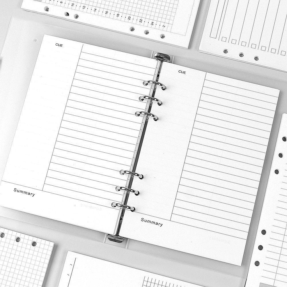 Nickolas1 Kertas Refill Weekly Grid Line 45lembar To do List Daily Planner A5 A6 A7 Binder Halaman Dalam