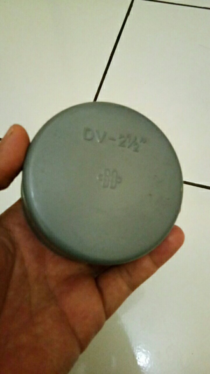 Tutup Pipa Pvc - Dop 2.1/2 Inchi - Tutup Pvc Tanpa Drat