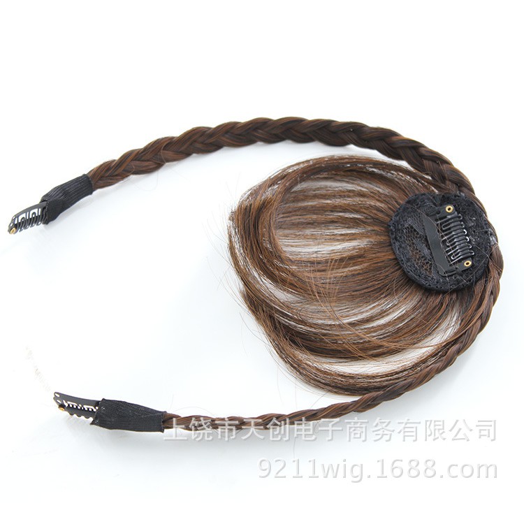 PK poni clip klip kepang braid bang hair clip rambut palsu extension