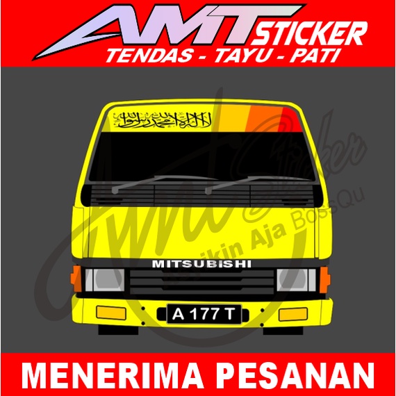 [Termurah] Stiker Decal Pelangi Kaca Depan Truk Ragasa Stiker Tulisan Arab Stiker Kaca Truk