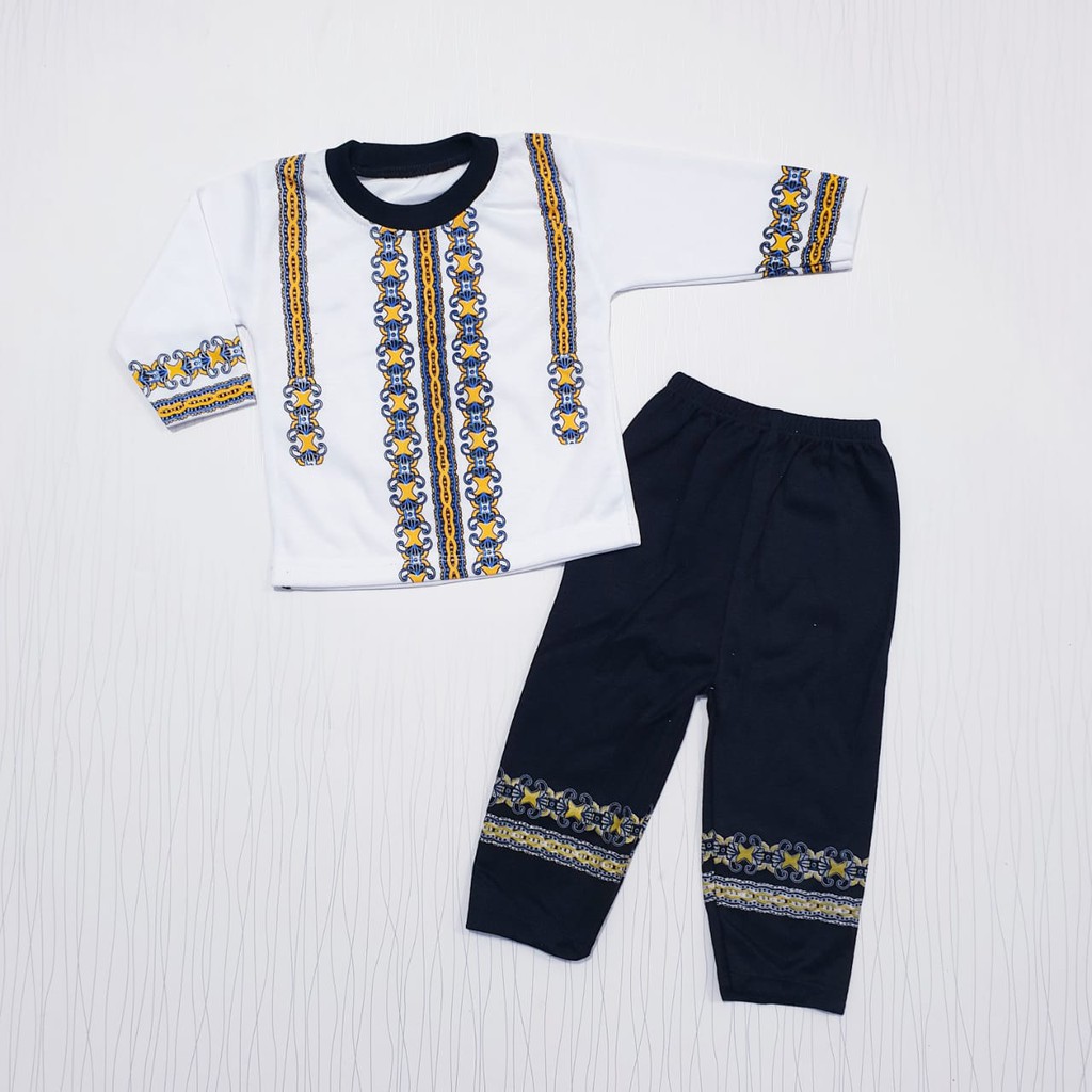 baju koko bayi laki-laki usia 0-12 bulan / pakaian anak baby cowo muslim / setelan islami