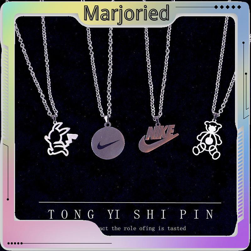 Korea Hip Hop Street Style Stainless Steel Kalung Liontin Aksesoris Pria dan Wanita-MJD