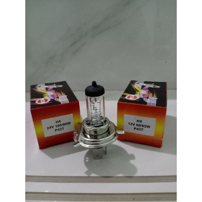 Lampu Halogen H4 / Bohlam H4 12V/24V Merek Random