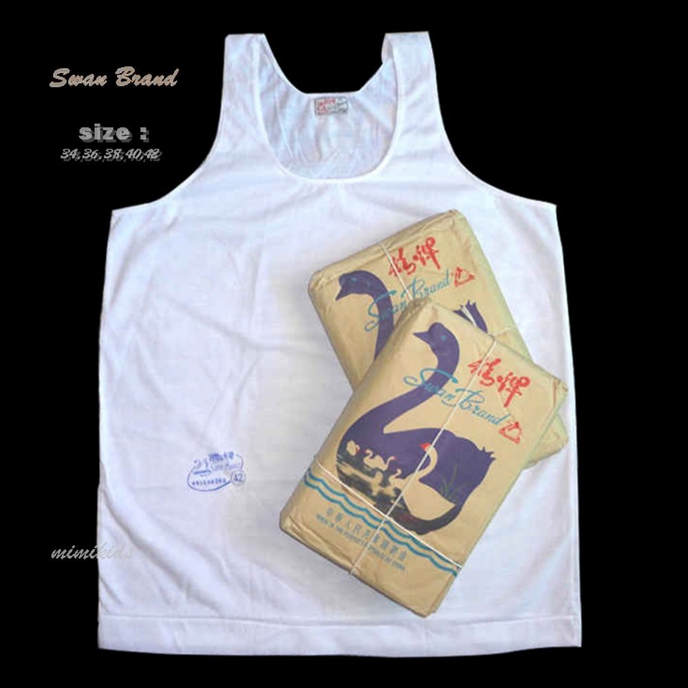 SWAN BRAND - SINGLET DAN OBLONG PRIA ORIGINAL 34,36,38,40,42 KAOS CANGKLEK COWO / KAOS DALAM ADEM