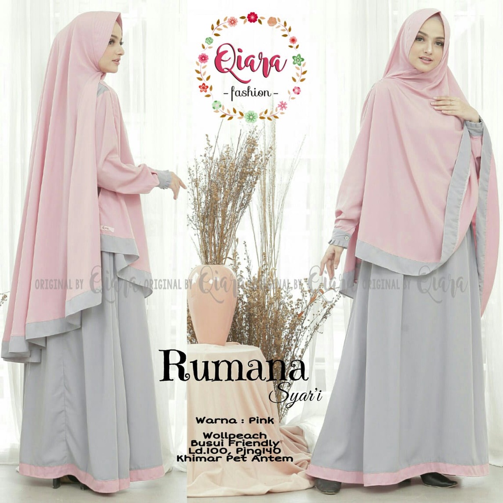 RUMANA SYARI gamis muslim original produk by qiara