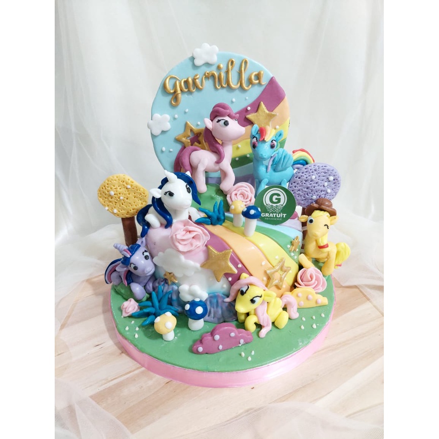 

LITTLE PONY BIRTHDAY CAKE UK 15CM / KUE ULANG TAHUN