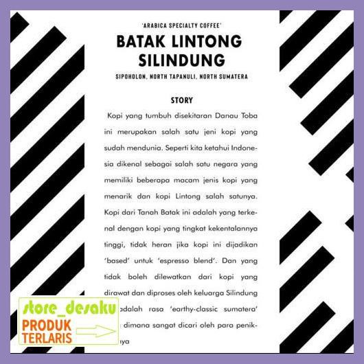 

57Ryr68- Kopi Arabica Specialty Lintong 1Kg | Sangat Cocok Untuk Espresso Base - Biji Sangrai