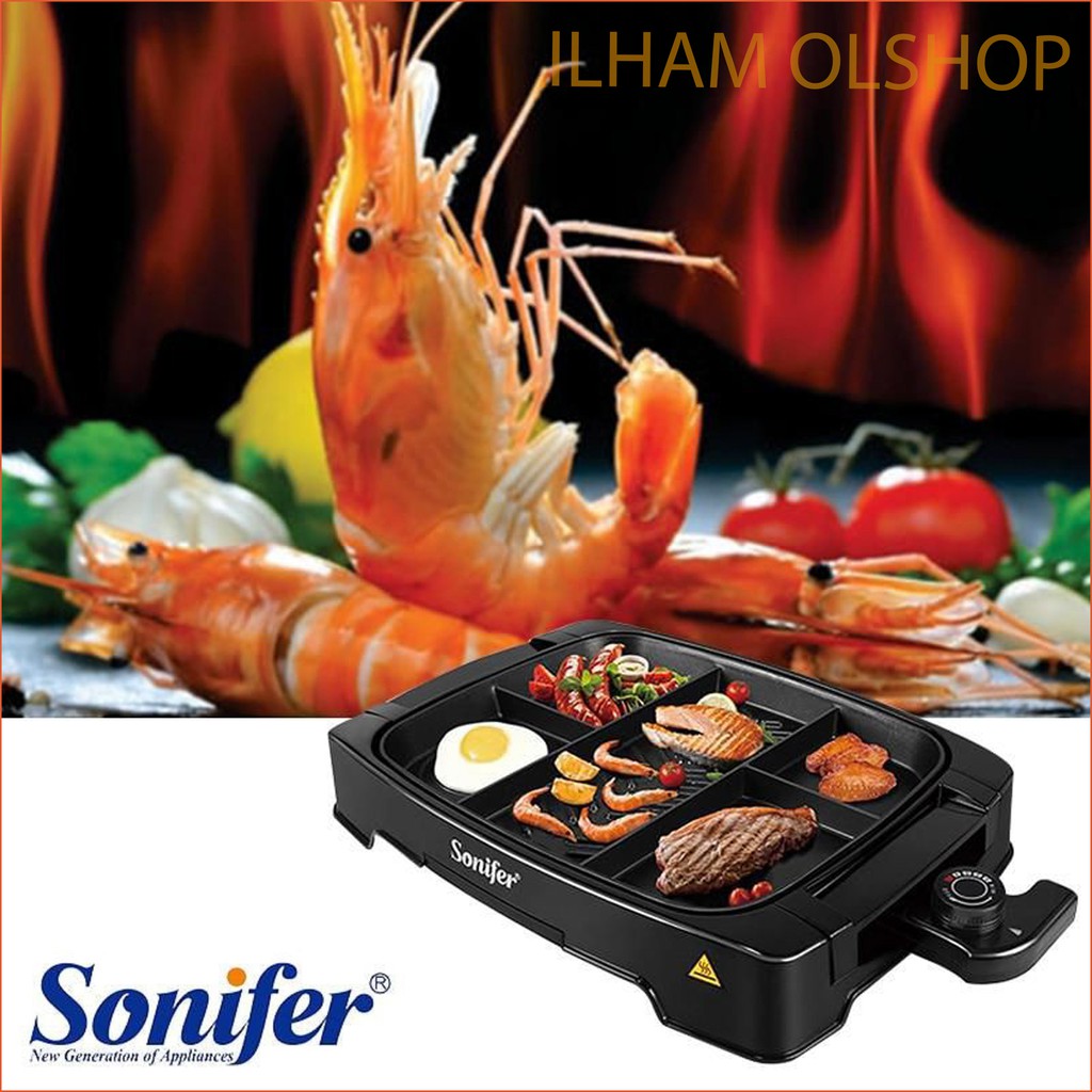 Sonifer Alat Panggangan Listrik Serbaguna Electric Grill SF-6074