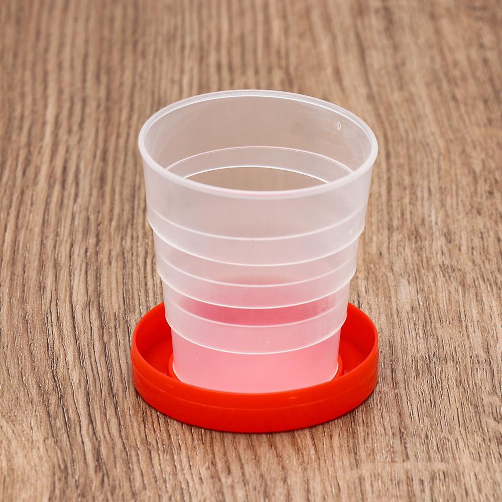 Populer Collapsible Plastic Cup Household Portable Lipat Dapur &amp; Makan Minum Mug