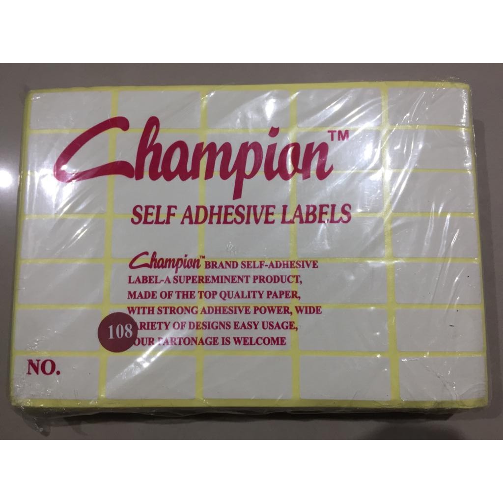 

Label Harga _ Champion No.108 - 18 x 38mm