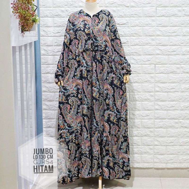 super jumbo gamis rayon sultan ld 130 cm