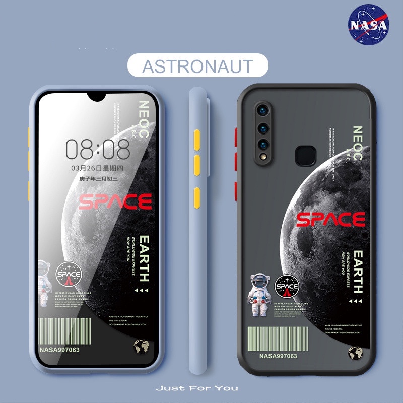 Case Pelindung Kamera Matte Desain Macaron NASA Untuk Redmi 10 Note 10 Pro 10s Xiaomi POCO X3 NFC 9T 9A Note 9S 9Pro 8Pro 7pro