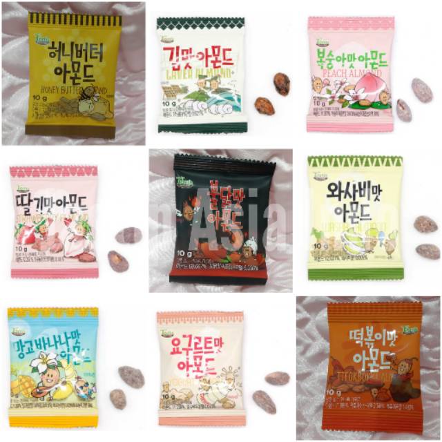 [READY] Honey Butter Almond Tom's Farm 10 g Spicy Tteokbokki Korea Laver Peach Yogurt All Variant