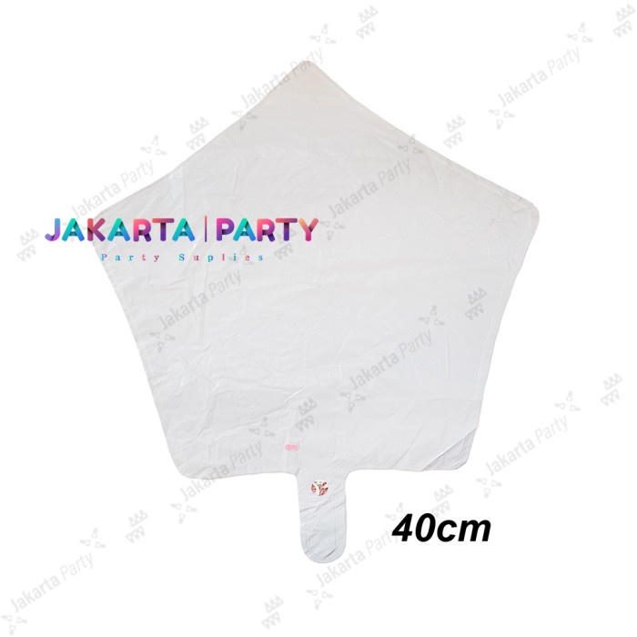 Balon Foil Bintang Putih / Balon Foil Star / Balon Bintang 40 cm