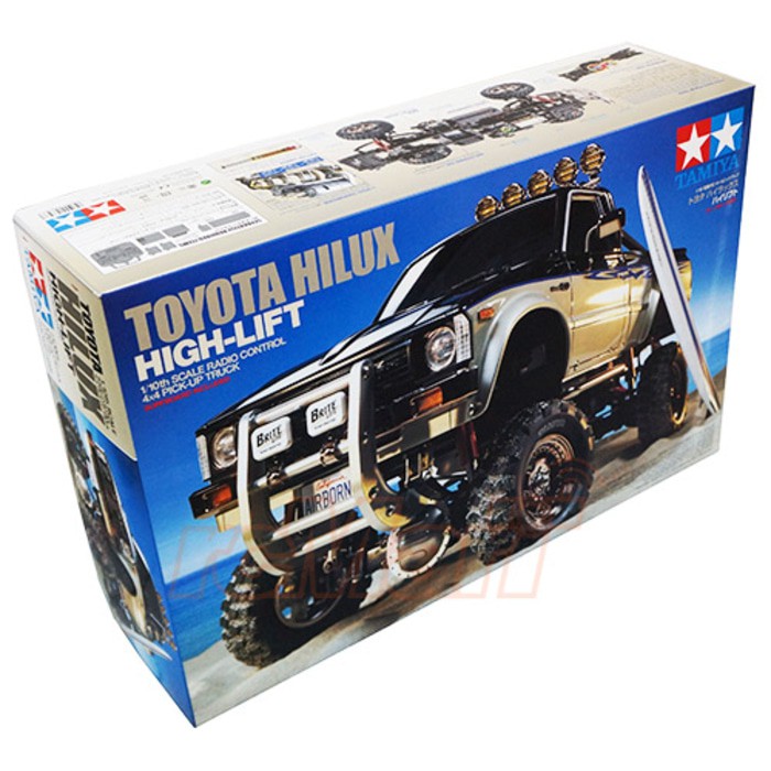 Jual RC Mobil Remote Tamiya 1/10 Toyota Hilux High Lift 4x4 3Speed EP