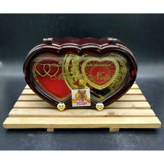 Kotak perhiasan Love Twin B / Kotak musik / Jewelry Music Box 9088