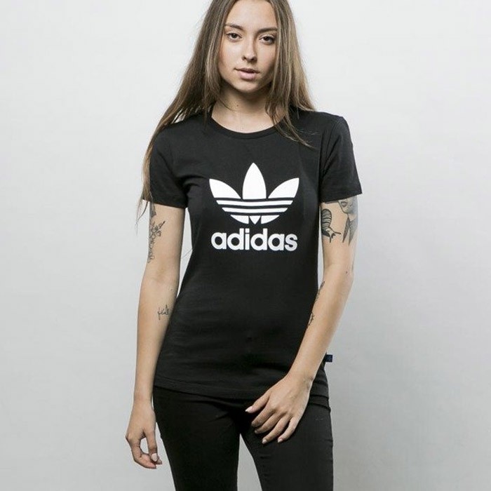  Kaos  Adidas  WOMEN ORIGINALS TREFOIL TEE Black CV9888 