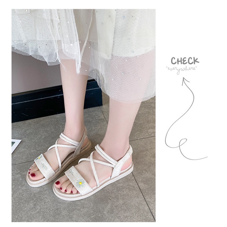 cind 5089, sandal flat wanita import fashion sandal wanita terkiniian dan terlaris terpopular