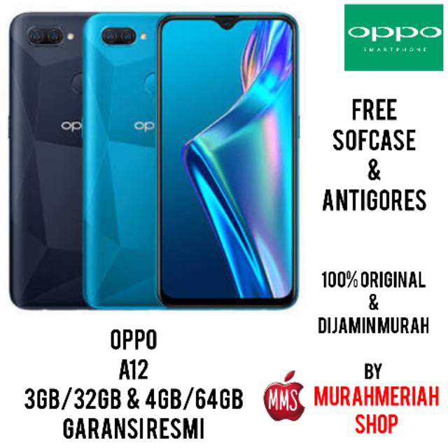 OPPO A12 3/32GB & 4/64GB GARANSI RESMI | Shopee Indonesia