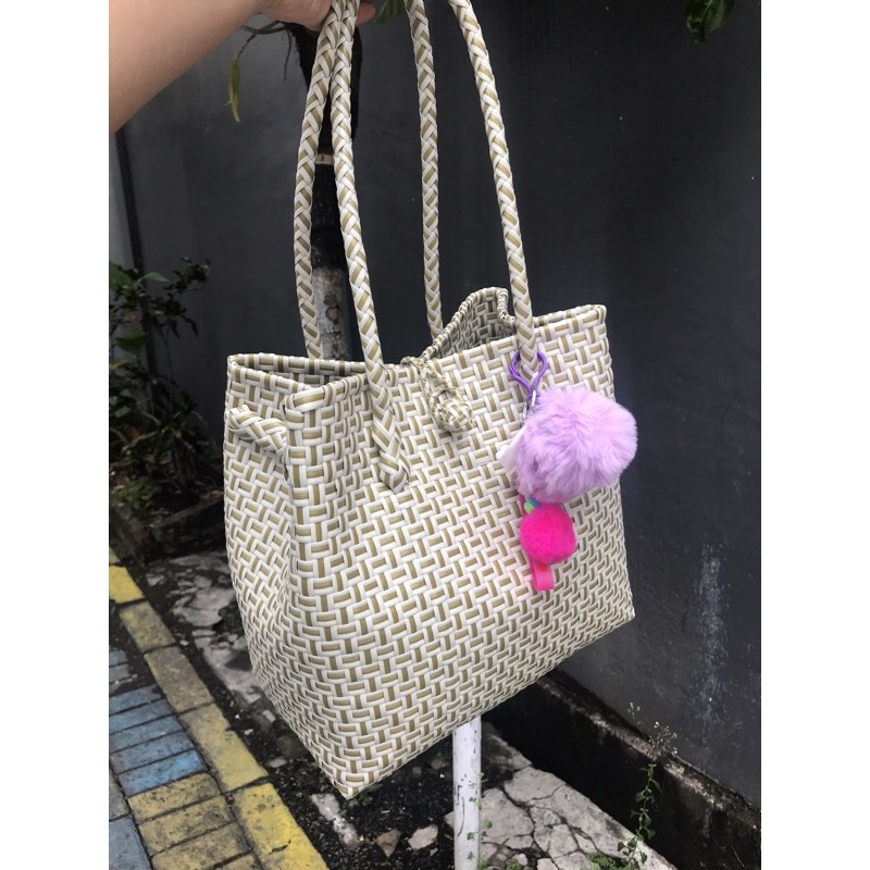 Tas Anyaman Premium Aurelia Krem / Tas Anyaman Aurelia 3 Warna Baru & Bagus / Tas Anyaman Bali