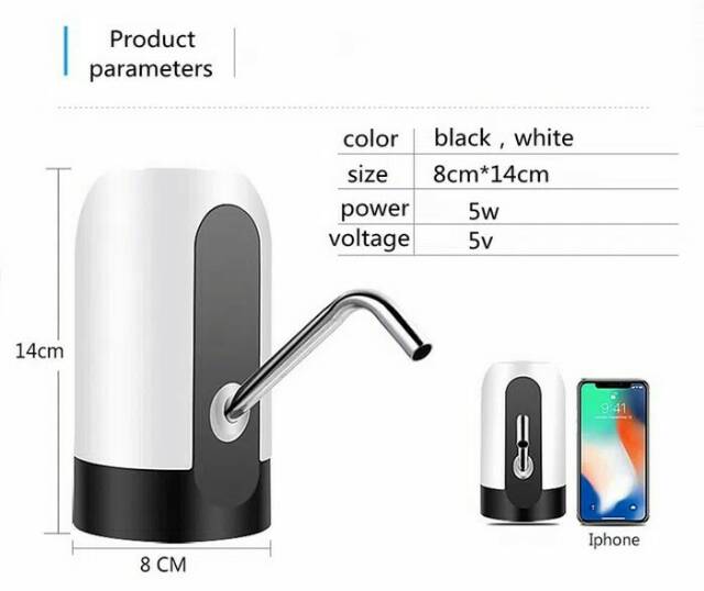 pompa galon air aqua keran elektrik listrik electric cas charger