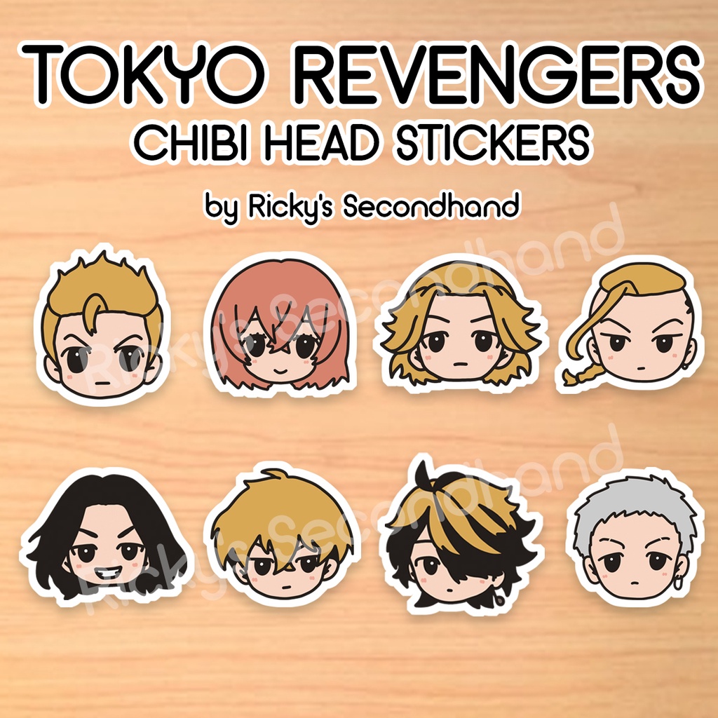 

8pcs Tokyo Revengers Stickers Set by Ricky's Secondhand - Stiker Waterproof Anti Air Toman Manji Gang Chibi Sticker Mikey Sano Manjiro Draken Ryuuguuji Ken Chifuyu Matsuno Baji Keisuke Takemichi Hanagaki Tachibana Hinata Mitsuya Takashi Hanemiya Kazutora