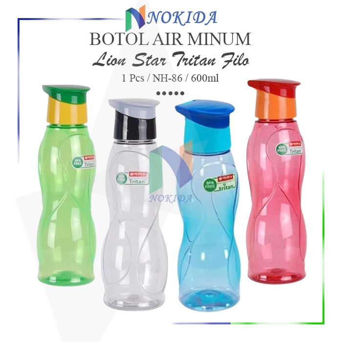 Nokida Botol Air Minum Plastik Lion Star NH-86 [600 mL] / Botol Air Sporty / Botol Air Anak Laki-lak