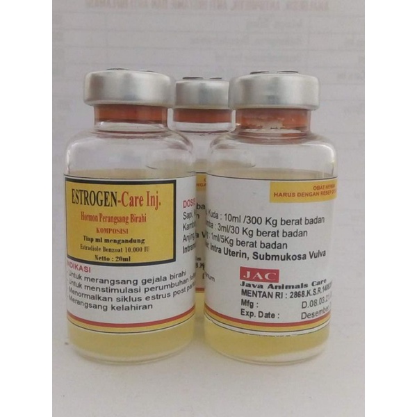 ESTROGEN Inj(HORMON PERANGSANG BIRAHI PADA HEWAN BETINA)