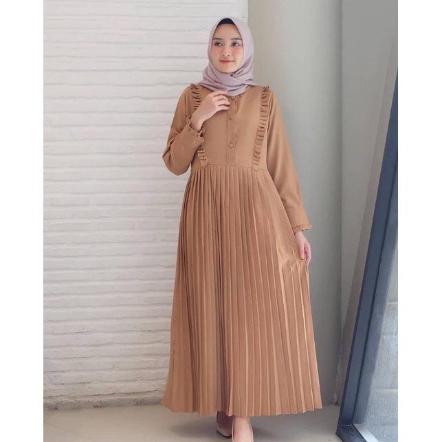 (MSB) GAMIS JOTHA PLEATED DAILY BUSUI DRESS WOLPEACH