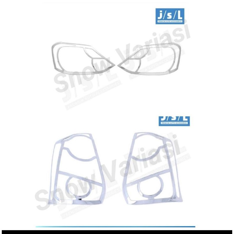 Paket Garnish Lampu Depan Belakang Etios Chrome