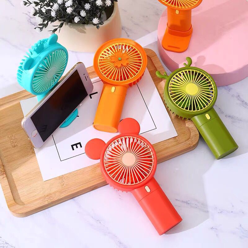 Kipas mini  tangan usb portable charger /mini handheld fan holder hp