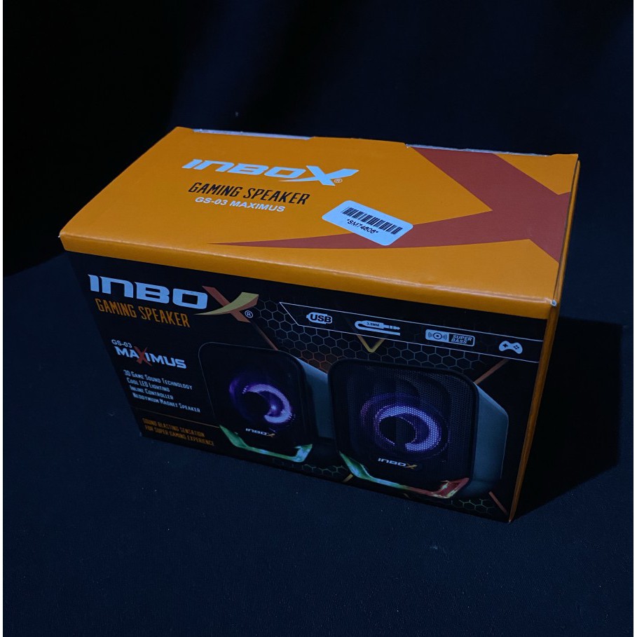 Speaker PC Super BASS INBOX GS-03 MAXIMUS GS03 Gaming SPEAKER USB RGB