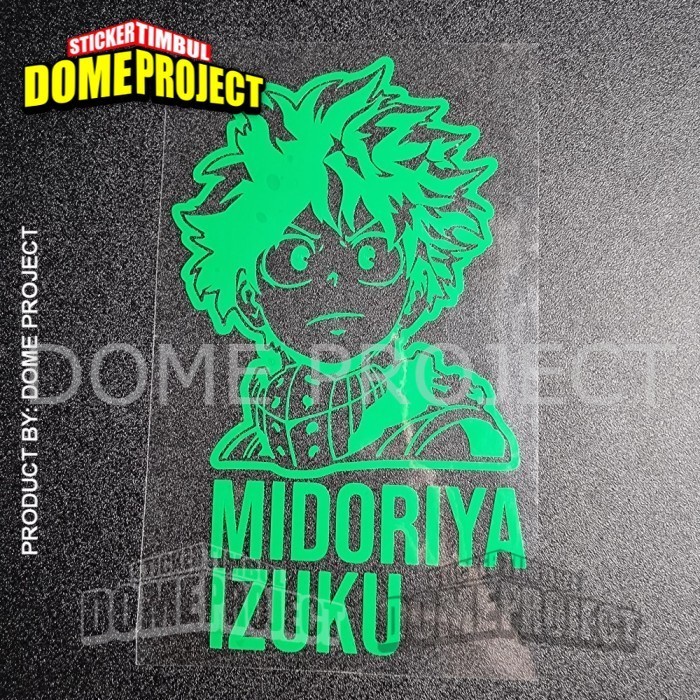 MIDORIYA IZUKU STIKER CUTTING DECAL HELM MOTOR KACA MOBIL LOGO ANIME STICKER AESTHETIC DEKORASI OTOMOTIF