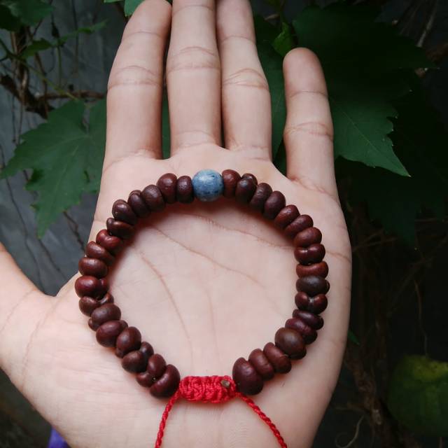 GELANG ETNIK TALI SIMPUL BIJI ROTAN BATU KORAL PRIA WANITA